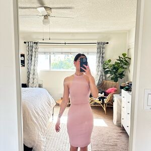 Pink Backless Dress